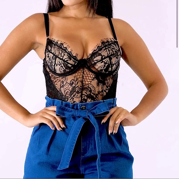 Want My Look Lace Bodysuit (Black) Size Small - Picture 12 of 13